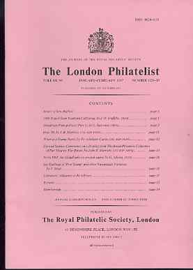 Literature - London Philatelist Vol 96 Number 1129-30 dated Jan-Feb 1987 - with articles relating to Fiji & Samoa (The Royal Collection), Nevis & India Nawanagar, stamps on , stamps on  stamps on literature - london philatelist vol 96 number 1129-30 dated jan-feb 1987 - with articles relating to fiji & samoa (the royal collection), stamps on  stamps on  nevis & india nawanagar