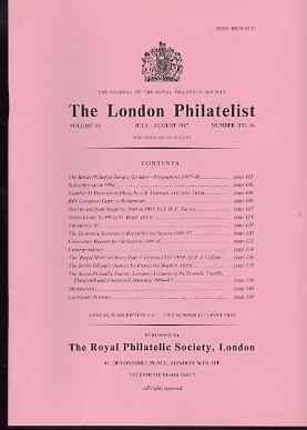 Literature - London Philatelist Vol 96 Number 1135-36 dated July-Aug 1987 - with articles relating to Madeira, Sierra Leone, Ireland & 1936 Berlin Olympics