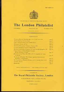 Literature - London Philatelist Vol 98 Number 1157-58 dated May-Jun 1989 - with articles relating to Queensland & Gibraltar, stamps on , stamps on  stamps on literature - london philatelist vol 98 number 1157-58 dated may-jun 1989 - with articles relating to queensland & gibraltar