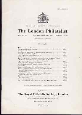 Literature - London Philatelist Vol 99 Number 1165-66 dated Jan-Feb 1990 - with articles relating to Africa (The Royal Collection), Russia & Queensland, stamps on , stamps on  stamps on literature - london philatelist vol 99 number 1165-66 dated jan-feb 1990 - with articles relating to africa (the royal collection), stamps on  stamps on  russia & queensland