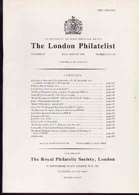 Literature - London Philatelist Vol 99 Number 1171-72 dated July-Aug 1990 - with articles relating to Nevis 7 Bicycles (Thematic)