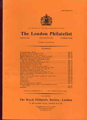 Literature - London Philatelist Vol 100 Number 1183-84 dated July-Aug 1991 - with articles relating to St Vincent & German Posts in East Africa, stamps on 