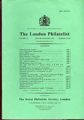 Literature - London Philatelist Vol 101 Number 1189 dated Jan-Feb 1992 - with articles relating to China, Great Britain QEII (The Royal Collection) & Tasmania, stamps on , stamps on  stamps on literature - london philatelist vol 101 number 1189 dated jan-feb 1992 - with articles relating to china, stamps on  stamps on  great britain qeii (the royal collection) & tasmania