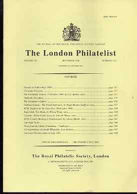 Literature - London Philatelist Vol 103 Number 1221 dated December 1994 - with articles relating to Falkland Islands, Anglo-Zulu Wars & Uganda, stamps on , stamps on  stamps on literature - london philatelist vol 103 number 1221 dated december 1994 - with articles relating to falkland islands, stamps on  stamps on  anglo-zulu wars & uganda