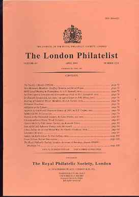 Literature - London Philatelist Vol 104 Number 1224 dated April 1995 - with articles relating to Austrian Levant, Mexico, China, Nauru & Great Britain, stamps on , stamps on  stamps on literature - london philatelist vol 104 number 1224 dated april 1995 - with articles relating to austrian levant, stamps on  stamps on  mexico, stamps on  stamps on  china, stamps on  stamps on  nauru & great britain