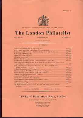 Literature - London Philatelist Vol 104 Number 1231 dated December 1995 - with articles relating to Great Britain Mulreadys, Niger Rivers, Haiti, Liberia & Great Britain ...