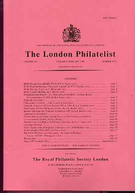 Literature - London Philatelist Vol 107 Number 1252 dated Jan-Feb 1998 - with articles relating to Perkins Bacon & Turkish POs in Palestine, stamps on 