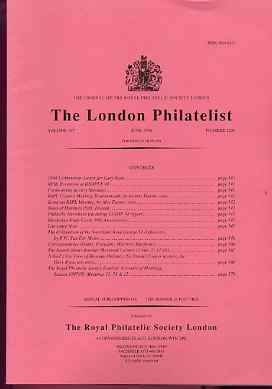 Literature - London Philatelist Vol 107 Number 1256 dated June 1998 - with articles relating to Swaziland & Revenues, stamps on , stamps on  stamps on literature - london philatelist vol 107 number 1256 dated june 1998 - with articles relating to swaziland & revenues