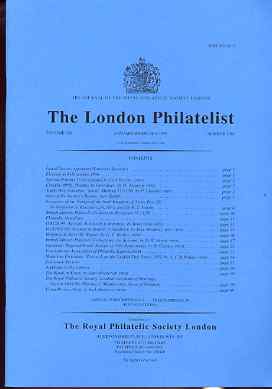 Literature - London Philatelist Vol 108 Number 1262 dated Jan-Feb 1999 - with articles relating to Sperati, Syria Forgeries, Guernsey & Mauritius