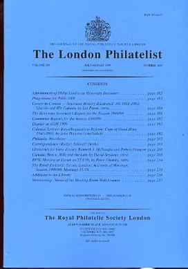 Literature - London Philatelist Vol 108 Number 1267 dated Jul-Aug 1999 - with articles relating to Cape of Good Hope & Canada, stamps on , stamps on  stamps on literature - london philatelist vol 108 number 1267 dated jul-aug 1999 - with articles relating to cape of good hope & canada