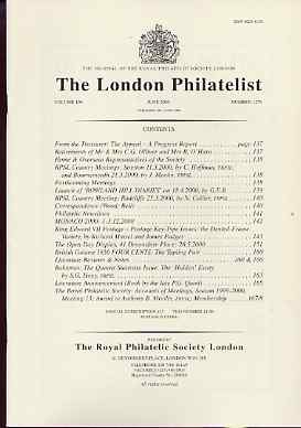Literature - London Philatelist Vol 109 Number 1276 dated June 2000 - with articles relating to KE7, British Guiana & Bahamas, stamps on , stamps on  stamps on literature - london philatelist vol 109 number 1276 dated june 2000 - with articles relating to ke7, stamps on  stamps on  british guiana & bahamas