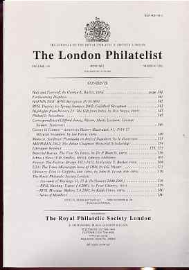 Literature - London Philatelist Vol 110 Number 1286 dated June 2001 - with articles relating to USA Trans-Mississippi, France & Russia