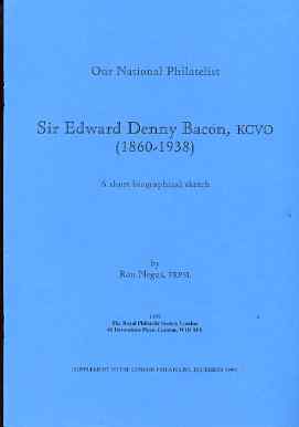 Literature - London Philatelist Supplement December 1999 - Sir Edward Denny Bacon by Ron Negus, stamps on 