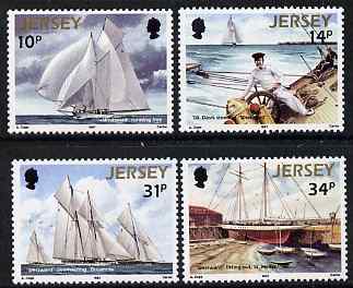 Jersey 1987 Racing Schooner Westward set of 4 unmounted mint, SG 405-08, stamps on , stamps on  stamps on ships