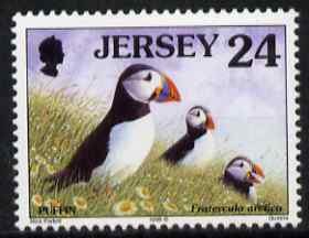 Jersey 1997-99 Seabirds & Waders 24p Atlantic Puffin 24p (with copyright symbol after date), unmounted mint SG 784a, stamps on birds