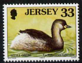 Jersey 1997-99 Seabirds & Waders 33p Little Grebe unmounted mint SG 793, stamps on birds