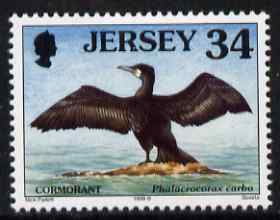 Jersey 1997-99 Seabirds & Waders 34p Great Cormorant unmounted mint SG 794, stamps on birds
