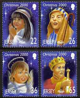 Jersey 2000 Christmas - Childrens Nativity Play set of 4 unmounted mint, SG 968-71, stamps on christmas