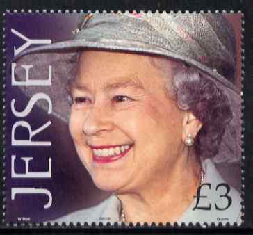 Jersey 2001 QEII 75th Birthday  unmounted mint, SG 990, stamps on royalty