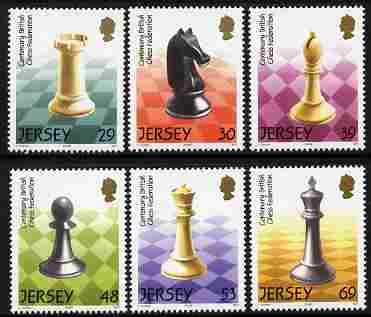 Jersey 2004 Jersey Chess Festival set of 6 unmounted mint, SG 1125-30, stamps on chess