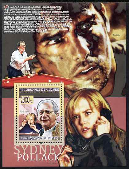 Guinea - Conakry 2008 Sydney Pollack perf s/sheet unmounted mint, Michel BL1559, stamps on , stamps on  stamps on personalities, stamps on  stamps on films, stamps on  stamps on cinema, stamps on  stamps on movies, stamps on  stamps on snooker