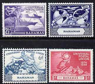 Bahamas 1949 KG6 75th Anniversary of Universal Postal Union set of 4 unmounted mint, SG196-9, stamps on , stamps on  stamps on , stamps on  stamps on  kg6 , stamps on  stamps on  upu , stamps on  stamps on 