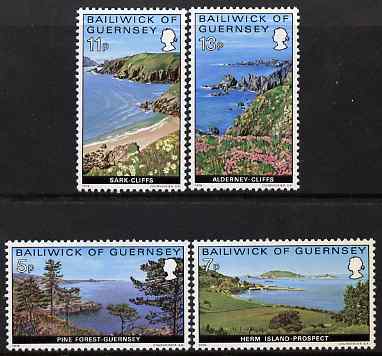 Guernsey 1976 Views set of 4 unmounted mint, SG 141-44, stamps on , stamps on  stamps on tourism, stamps on  stamps on trees