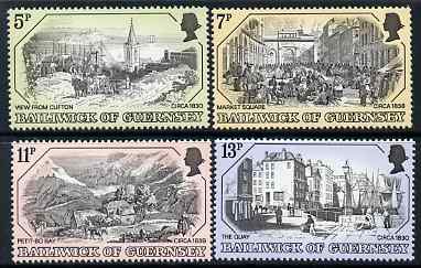 Guernsey 1978 Old Guernsey Prints (1st series) set of 4 unmounted mint, SG 151-64, stamps on , stamps on  stamps on arts