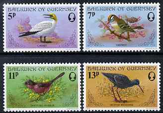 Guernsey 1978 Birds set of 4 unmounted mint, SG 169-72, stamps on , stamps on  stamps on birds