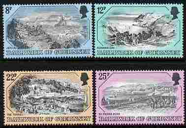 Guernsey 1982 Old Guernsey Prints (2nd series) set of 4 unmounted mint, SG 249-52, stamps on , stamps on  stamps on arts