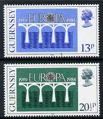 Guernsey 1984 Europa set of 2 unmounted mint, SG 292-93, stamps on , stamps on  stamps on europa