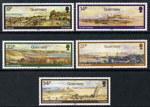 Guernsey 1985 Paintings by Paul Jacob Maftel set of 5 unmounted mint, SG 355-59