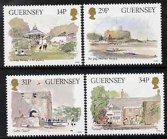 Guernsey 1986 Centenary of Guernsey Museum set of 4 unmounted mint, SG 377-80, stamps on , stamps on  stamps on museums