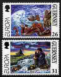 Guernsey 1997 Europa - Tales & Legends set of 2 unmounted mint, SG 735-6, stamps on europa, stamps on literature