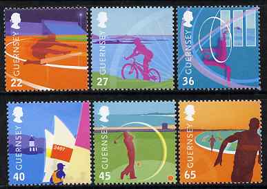 Guernsey 2003 Island Games set of 6 unmounted mint, SG 984-89, stamps on sports, stamps on bicycles, stamps on sailing, stamps on golf