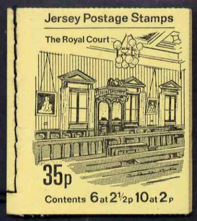 Jersey 1971 Views 35p (The Royal Court) booklet complete, SG B5, stamps on , stamps on  stamps on tourism