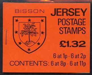 Jersey 1983 Parish Arms (Bisson) £1.32 booklet complete, SG B34 , stamps on arms, stamps on heraldry