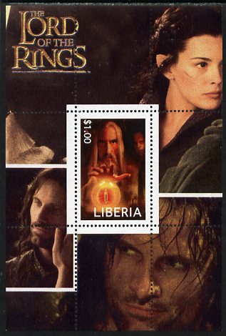 Liberia 2003 Lord of the Rings #5 perf s/sheet unmounted mint, stamps on , stamps on  stamps on films, stamps on  stamps on movies, stamps on  stamps on literature, stamps on  stamps on fantasy, stamps on  stamps on entertainments, stamps on  stamps on 