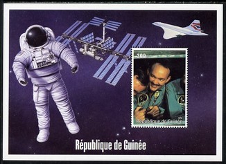 Guinea - Conakry 2004 (?) Space Exploration #4 perf souvenir sheet unmounted mint. Note this item is privately produced and is offered purely on its thematic appeal, stamps on space, stamps on concorde