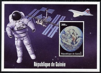 Guinea - Conakry 2004 (?) Space Exploration #8 perf souvenir sheet unmounted mint. Note this item is privately produced and is offered purely on its thematic appeal, stamps on space, stamps on concorde