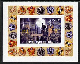 Benin 2001 Harry Potter #2 individual imperf deluxe sheet unmounted mint, stamps on , stamps on  stamps on films, stamps on  stamps on fantasy, stamps on  stamps on cinema, stamps on  stamps on literature, stamps on  stamps on children