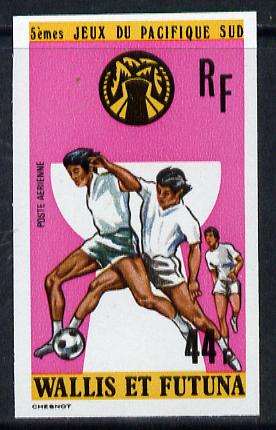 Wallis & Futuna 1975 South Pacific Games 44f (Football) imperf proof from limited printing unmounted mint, SG 245*, stamps on , stamps on  stamps on football    sport