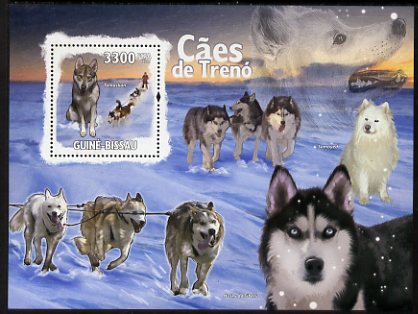 Guinea - Bissau 2009 Sled Dogs perf s/sheet unmounted mint, stamps on , stamps on  stamps on dogs, stamps on  stamps on polar                                                                                                                                                                                                                                                                                                                                                                                                                                                                                                                                                                                                                                                            