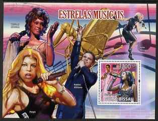 Guinea - Bissau 2009 Famous Musicians perf m/sheet unmounted mint, stamps on , stamps on  stamps on music