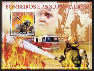 Guinea - Bissau 2009 Fire Fighters perf s/sheet unmounted mint, stamps on , stamps on  stamps on music