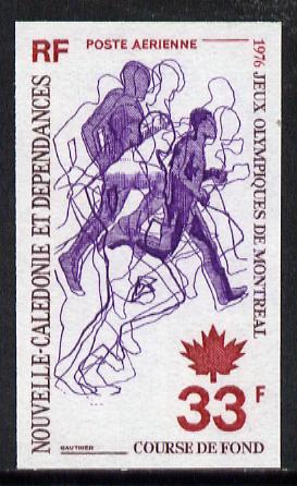 New Caledonia 1976 Montreal Olympic Games 33f (Athletics) imperf proof from limited printing unmounted mint, SG 570*, stamps on , stamps on  stamps on olympics   sport   athletics