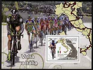 Guinea - Bissau 2009 Cycling in Italy perf s/sheet unmounted mint Michel BL 682, stamps on bicycles