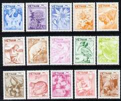 Vietnam 1984 Flora & Fauna definitive set of 15 values complete unmounted mint, SG 771-85, stamps on animals, stamps on flowers, stamps on birds, stamps on panda, stamps on tiger, stamps on cats, stamps on , stamps on tigers