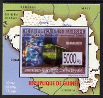 Guinea - Conakry 2009 Opening of Saka Higashi Line individual imperf deluxe sheet #1 unmounted mint. Note this item is privately produced and is offered purely on its thematic appeal                                                                                                                                                                                                                                                                                                                                                                                                                                                                                                                                                                                                                                                                                                                                                                                                                                                                                                   , stamps on , stamps on  stamps on railways, stamps on  stamps on maps