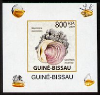Guinea - Bissau 2009 Shells & Coral individual imperf deluxe sheet #3 unmounted mint. Note this item is privately produced and is offered purely on its thematic appeal   ..., stamps on marine life, stamps on shells, stamps on coral